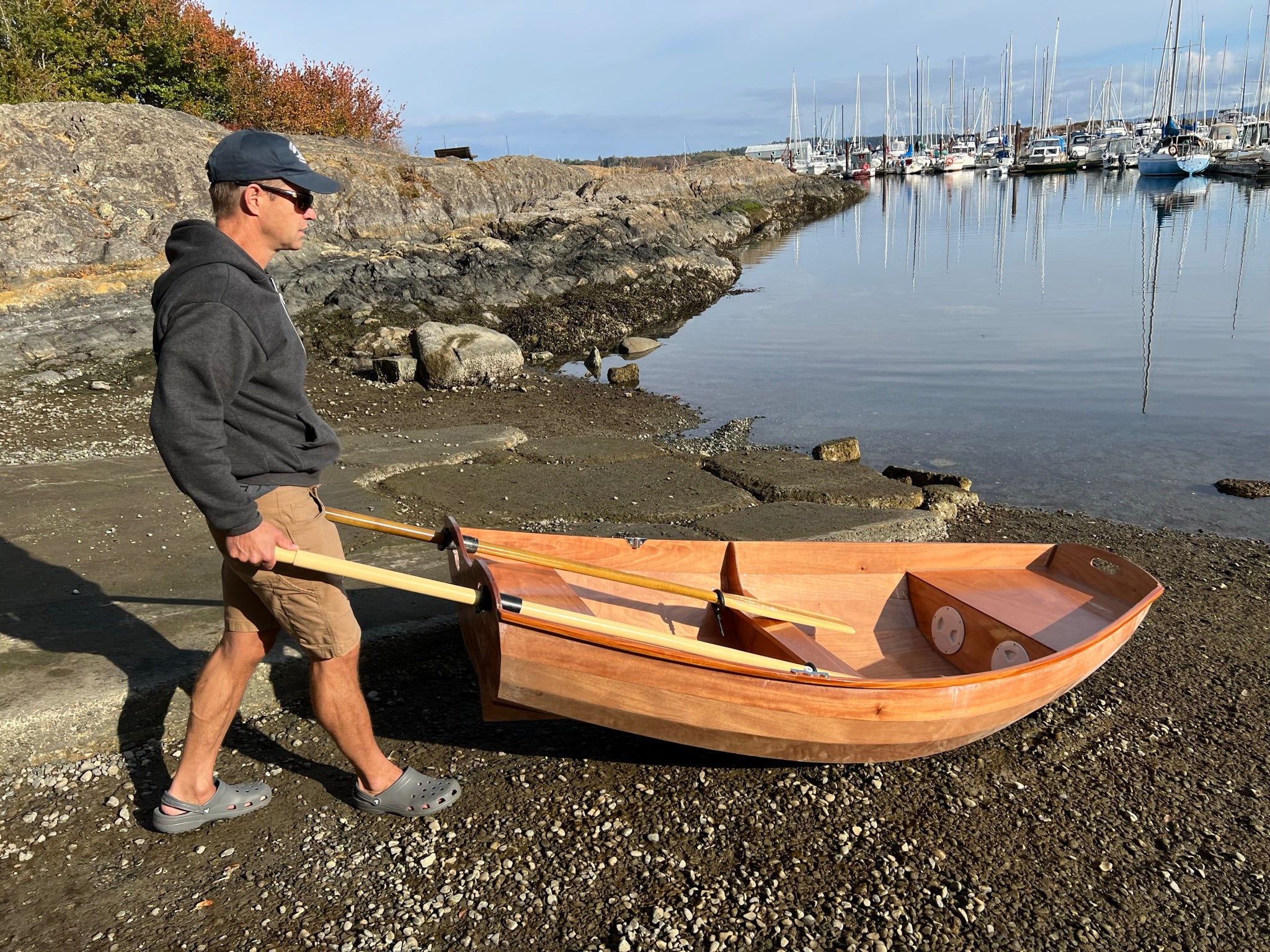 Drop-In Sliding Seat and Rigger System Built from Kit - Angus Rowboats