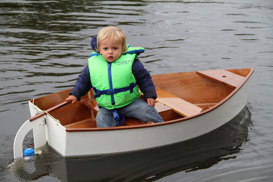 Kid Sail and Motor Boat Full-Sized Plans - Bumblebee - Angus Rowboats