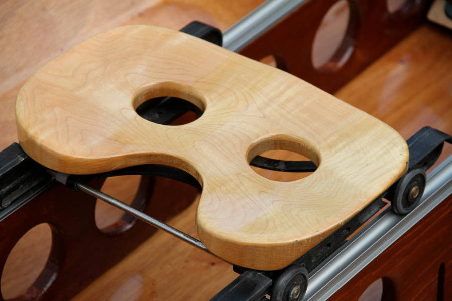 Wooden Sliding Seat and Rigger System Built From Plans -Angus Rowboats
